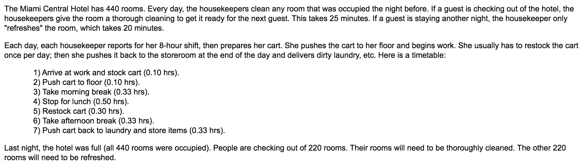 Show work please The Miami Central Hotel has 440