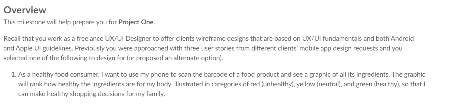 Overview This milestone will help prepare you for