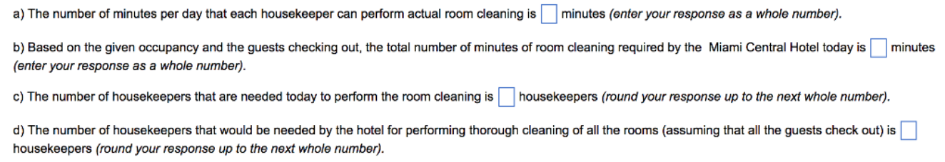 Show work please The Miami Central Hotel has 440