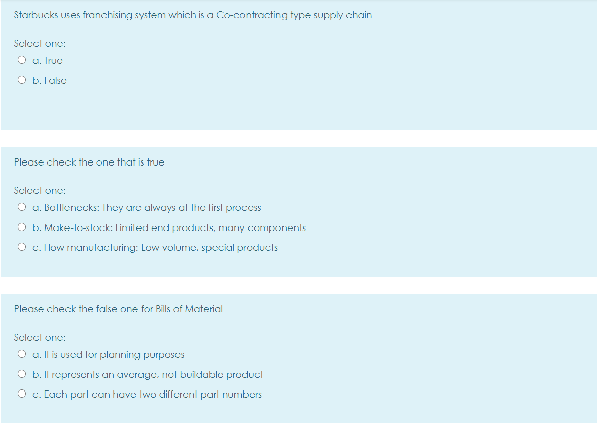 Materials Management exam. I have one hour please