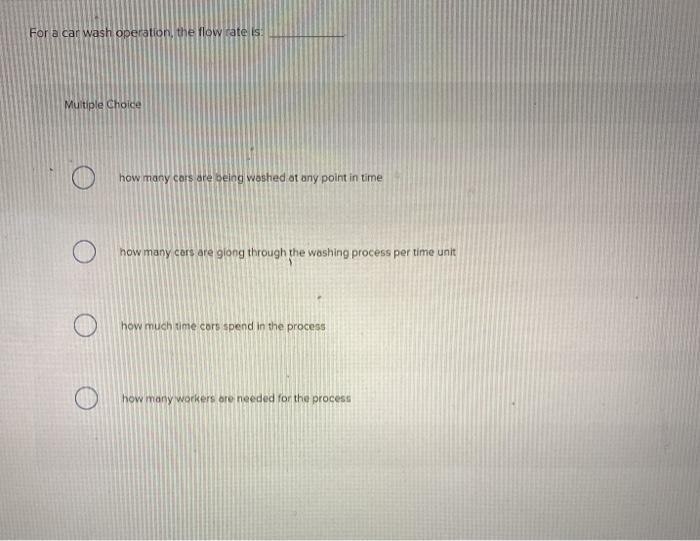 For a car wash operation, the flow cate is