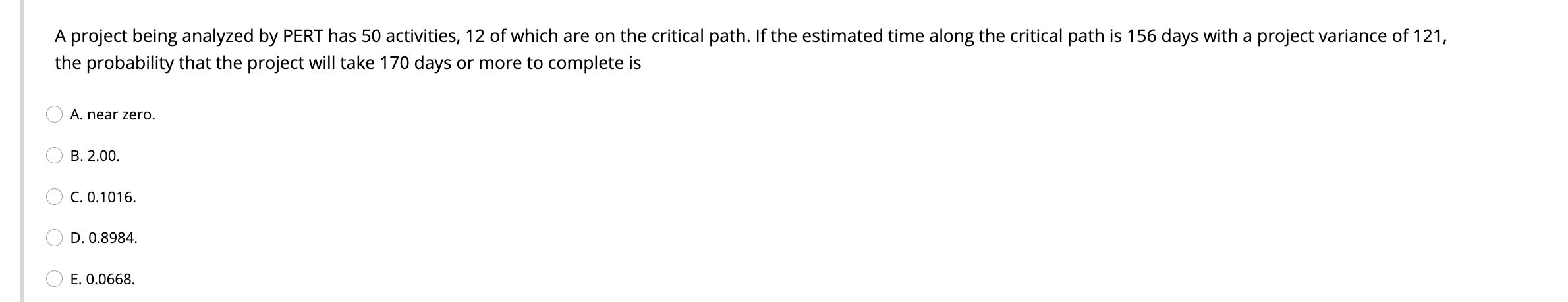 RENDU OMBATHU A project being analyzed by PERT