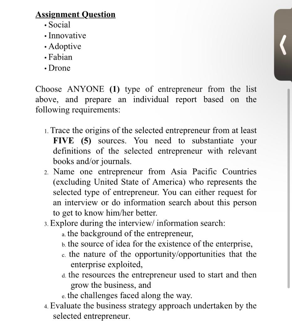 Please answer the question in detail Assignment