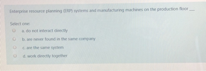Enterprise resource planning (ERP) systems and