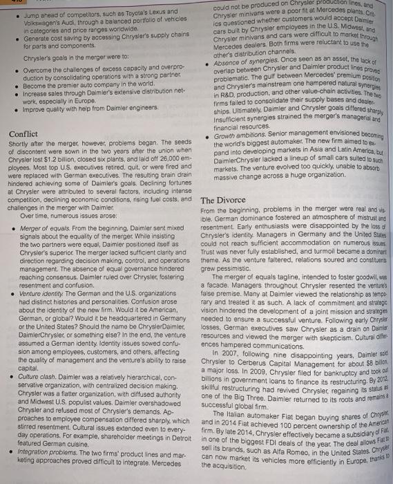 14-8: Suggest a systematic process that Daimler