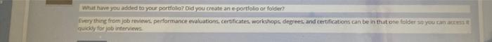 What have you added to your portfolio Did you