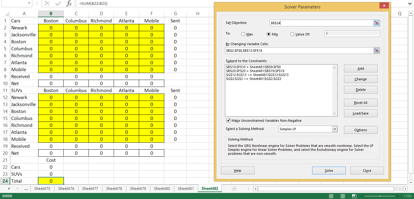 How do you input the "999999" in sheet 481 to run