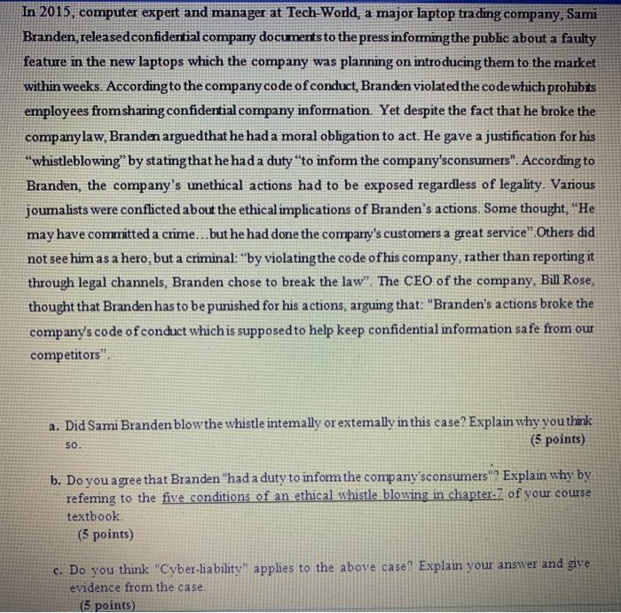 In 2015, computer expert and manager at