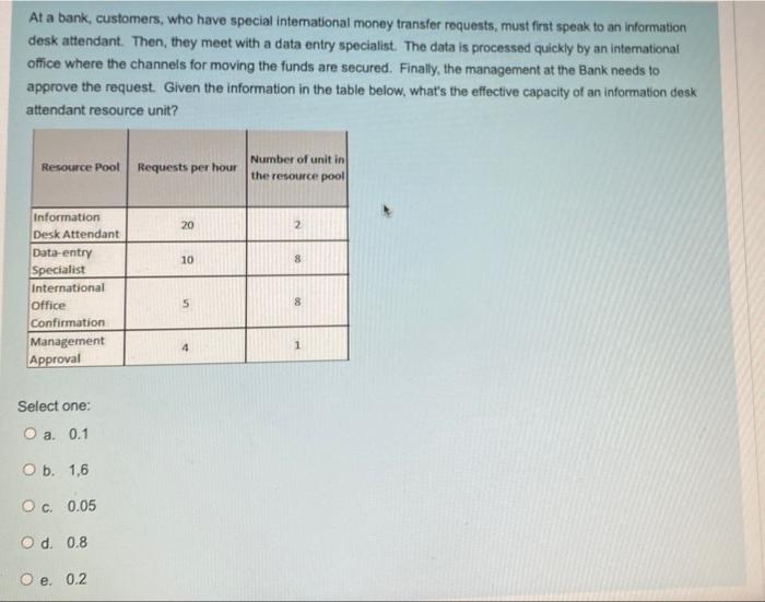 15 At a bank, customers, who have special