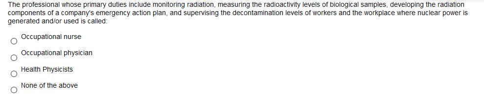 The professional whose primary duties include