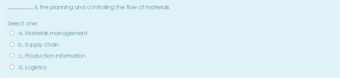 Making and buying decisions can depend on Select