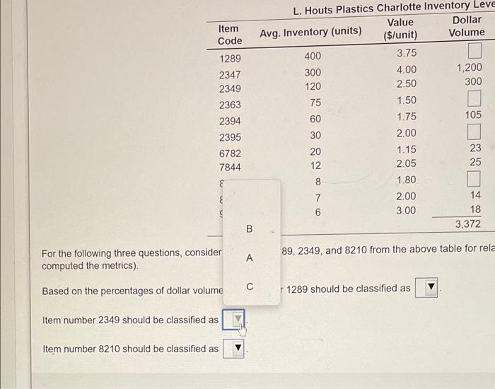 all 3 multiples options are A, B and C L. Houts