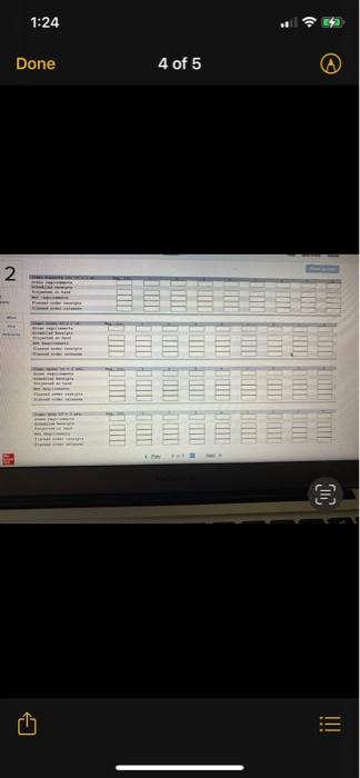a. Given the following product structure tree for