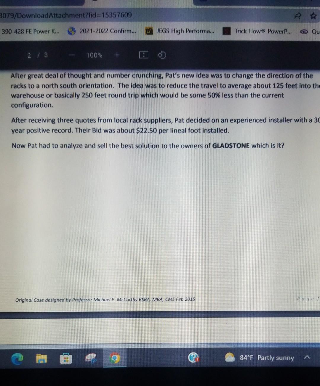 TRA2098 ASSIGNMENT QUESTION CASE # 3