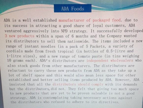 1. Is ADA right in taking negative action against