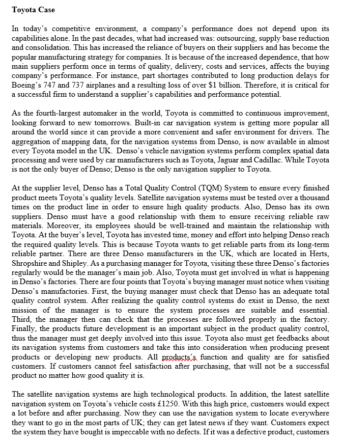 read the case! QUESTIONS: Why is it important for