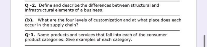 Q-2. Define and describe the differences between