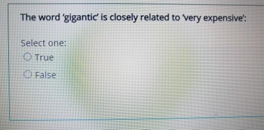The word 'gigantic' is closely related to 'very