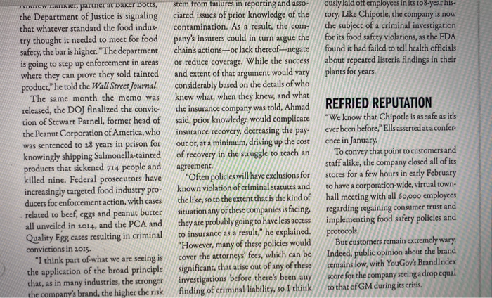 Chipotle case study need to answer question at