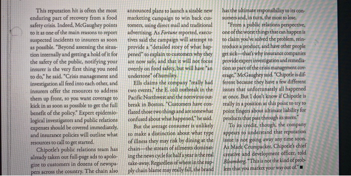Chipotle case study need to answer question at