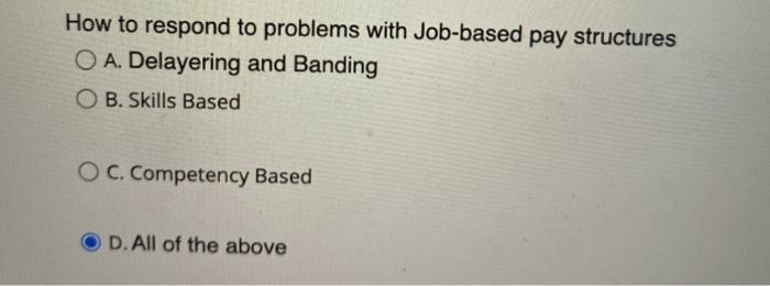 How to respond to problems with Job-based pay