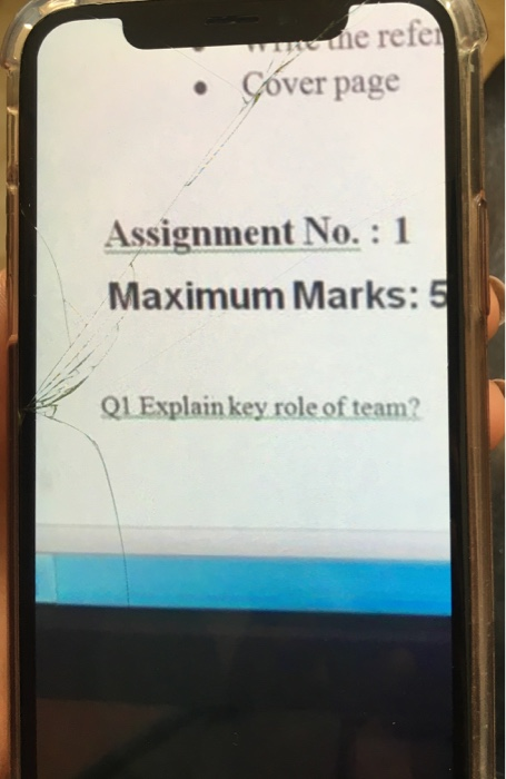 w e refel Cover page Assignment No.: 1 Maximum