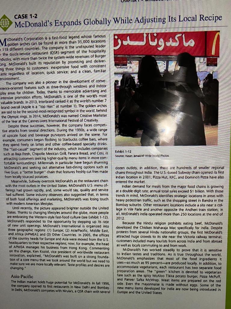 Situation analysis/ SWOT for this case. CASE 1-2