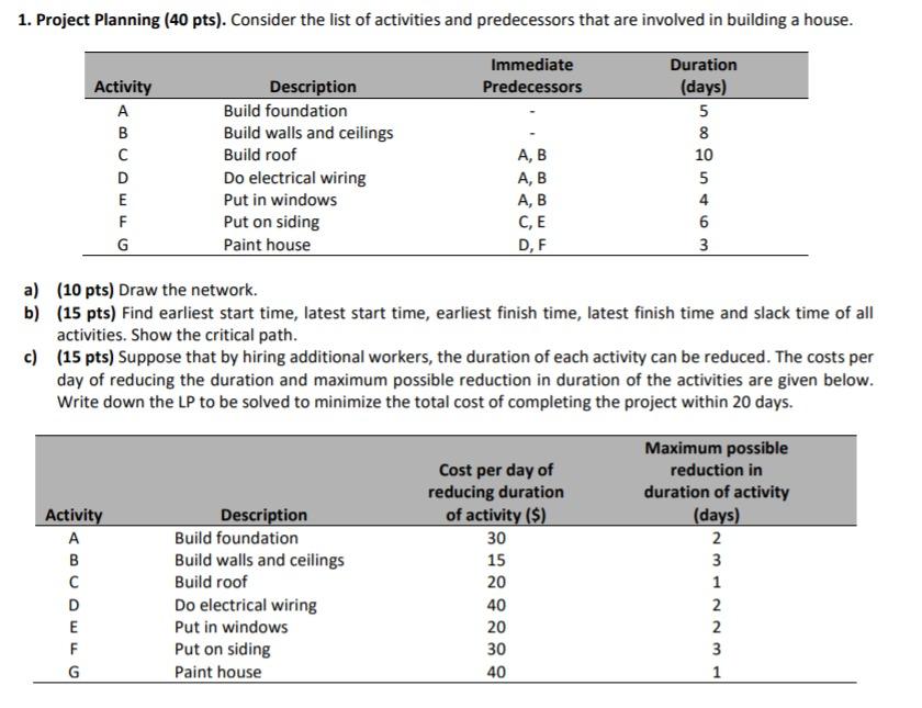 Just answer option B please. Thank you. 1.
