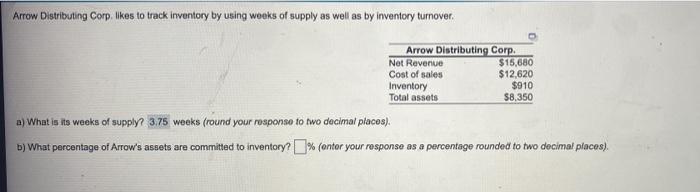 Arrow Distributing Corp likes to track inventory