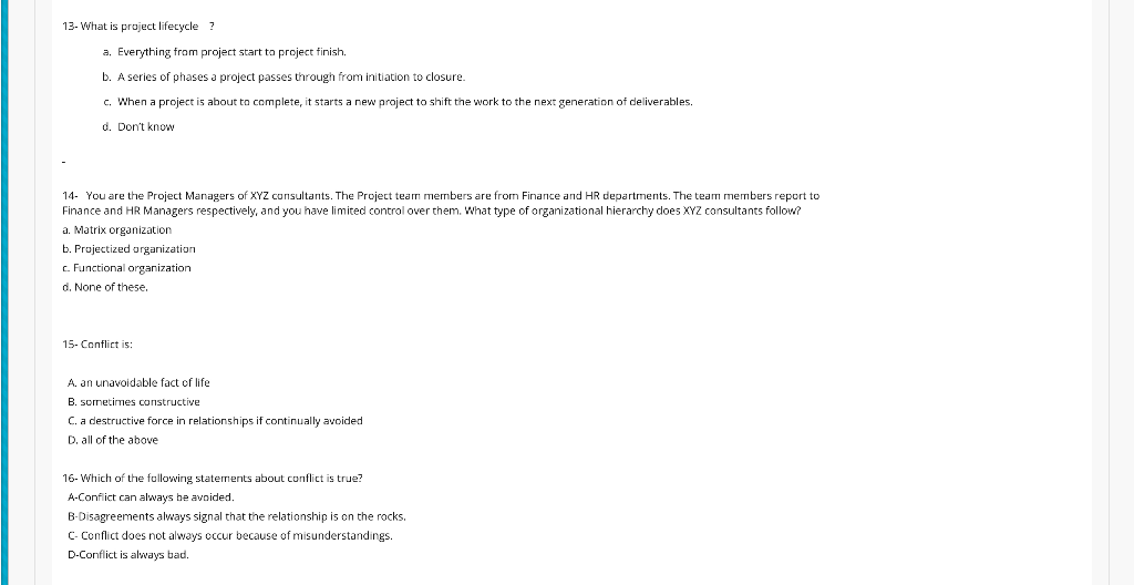 13- What is project lifecycle ? Everything from