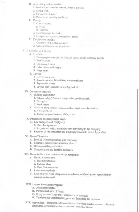 please if you can make a full business plan