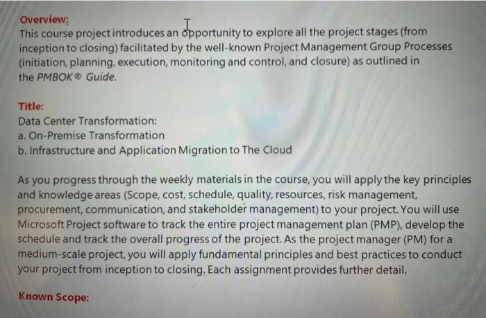 This course project introduces an opportunity to