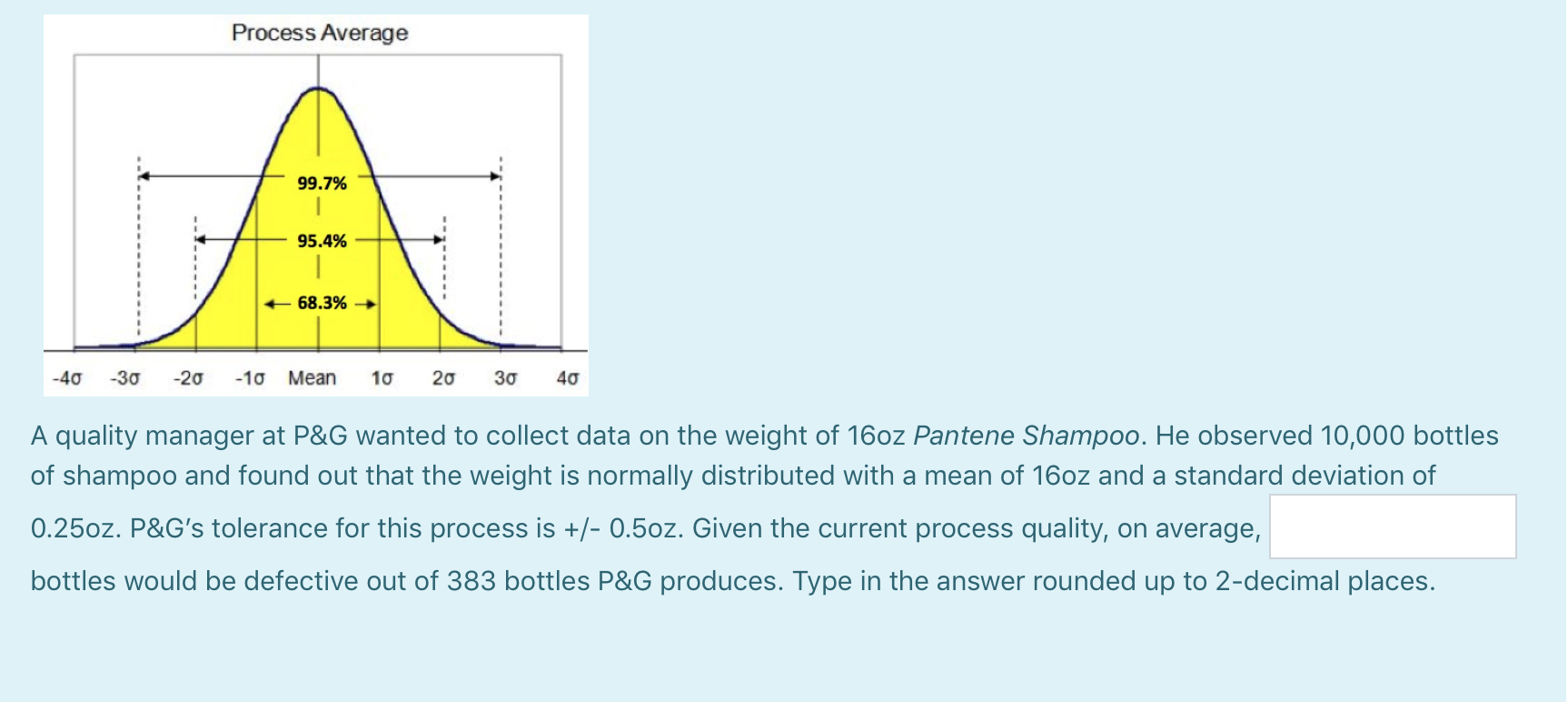 Process Average 99.7% 95.4% 68.3% -40 -30 -20 -10
