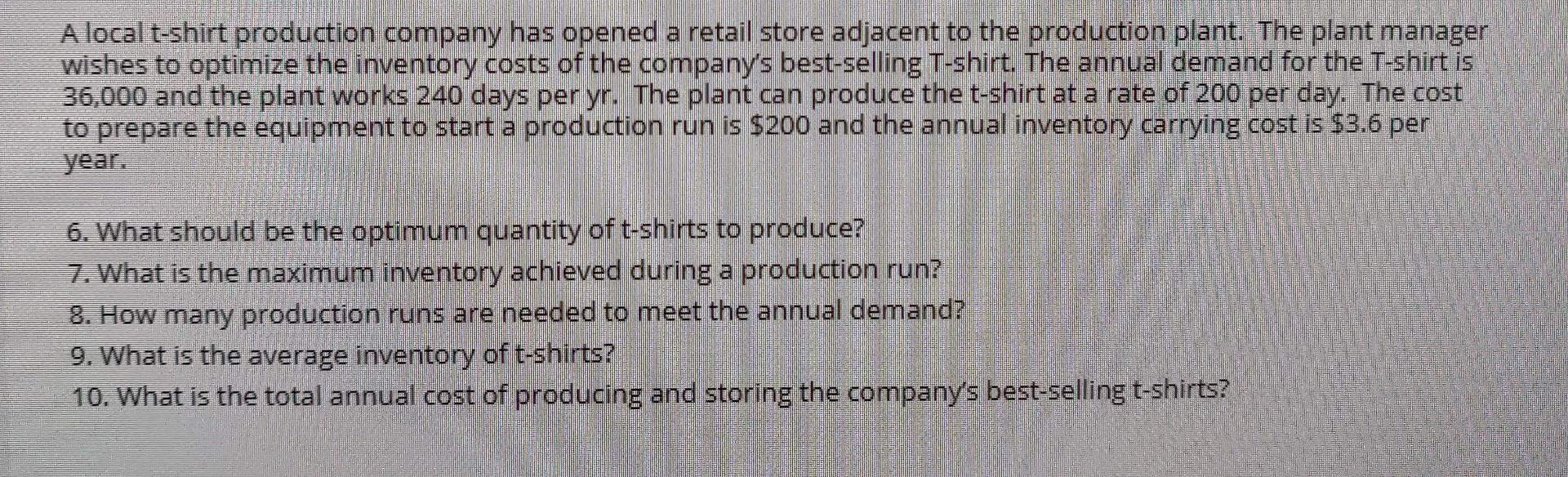 A local t-shirt production company has opened a