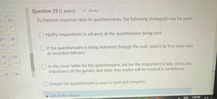 please fast due in 30 min Question 35 (1 point)