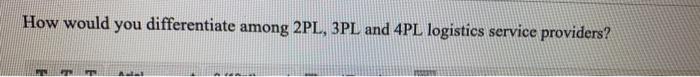 How would you differentiate among 2PL, 3PL and