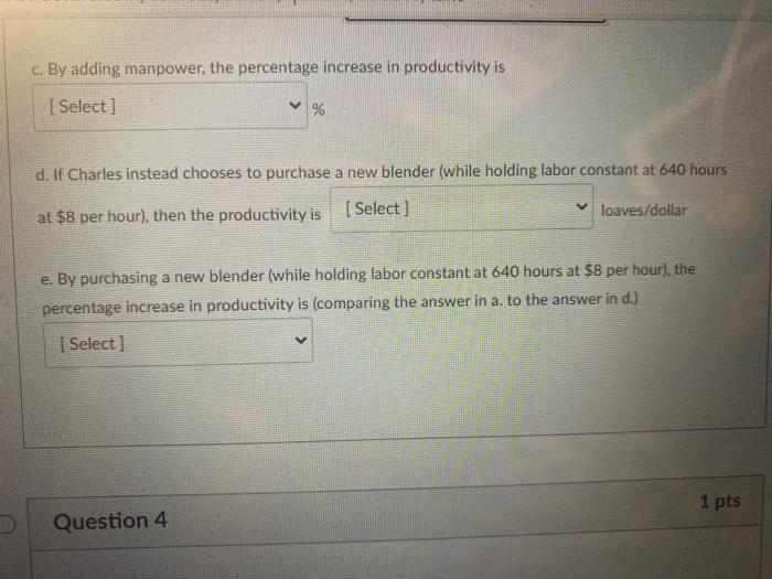 c. By adding manpower, the percentage increase in