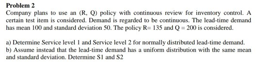 It is a question pf the inventory management