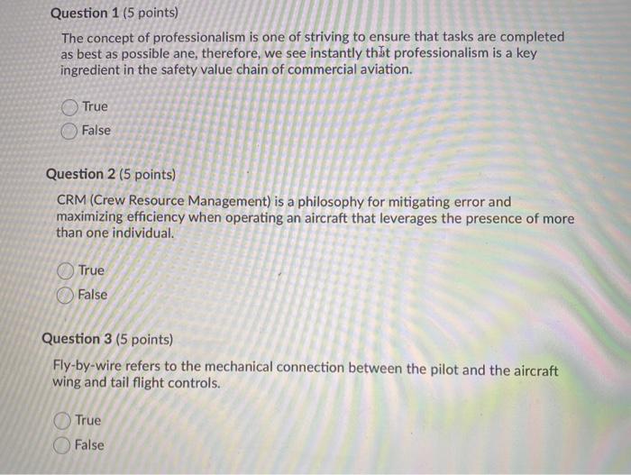 please answer all 3 Question 1 (5 points) The