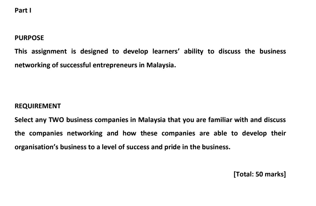 2500-3000 words please include references Part I