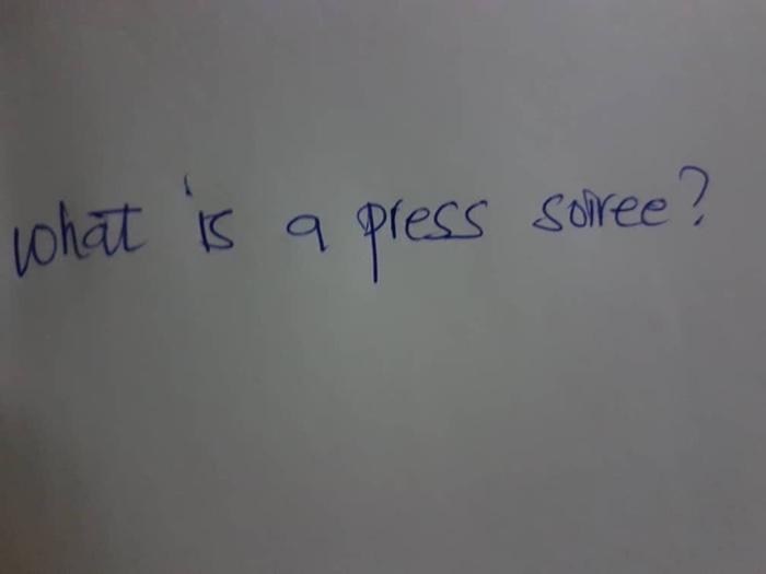 ? What is a press Soiree