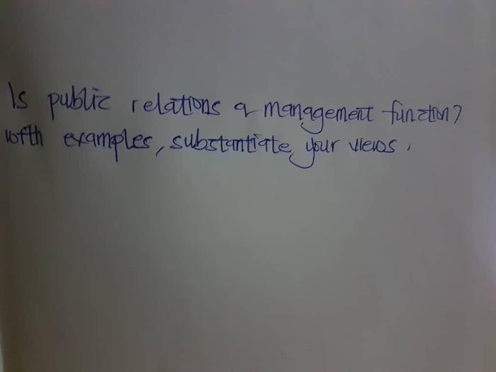 Is public relations a management functim? worth