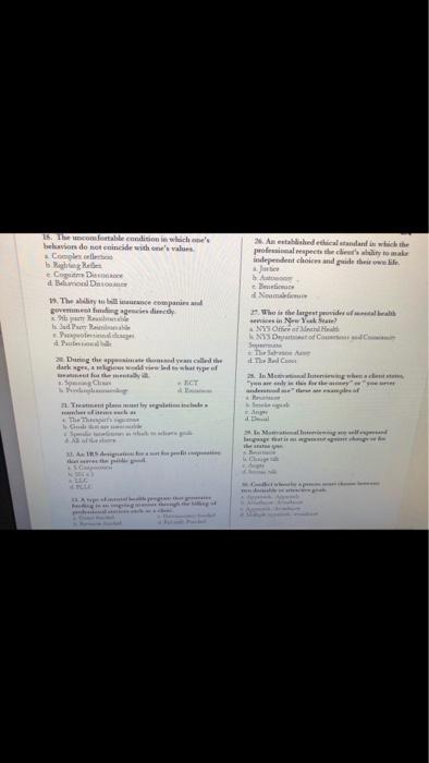 A established a standard in which the profil