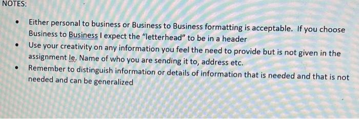 this is the direct letter from buisness to