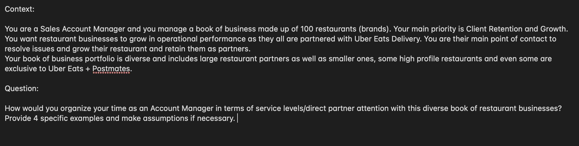 Please provide 4 specific examples You are a