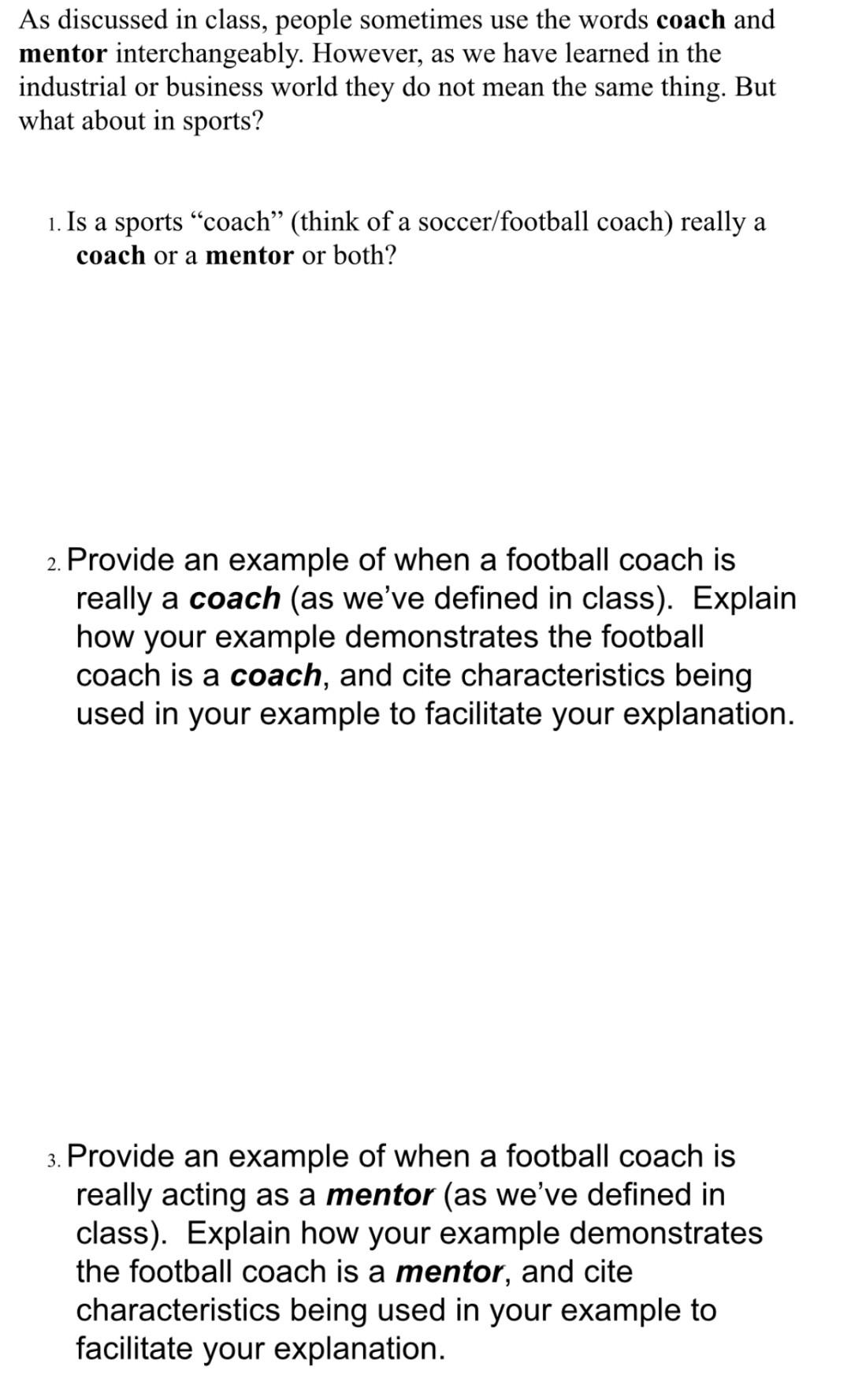 please define and give examples with the