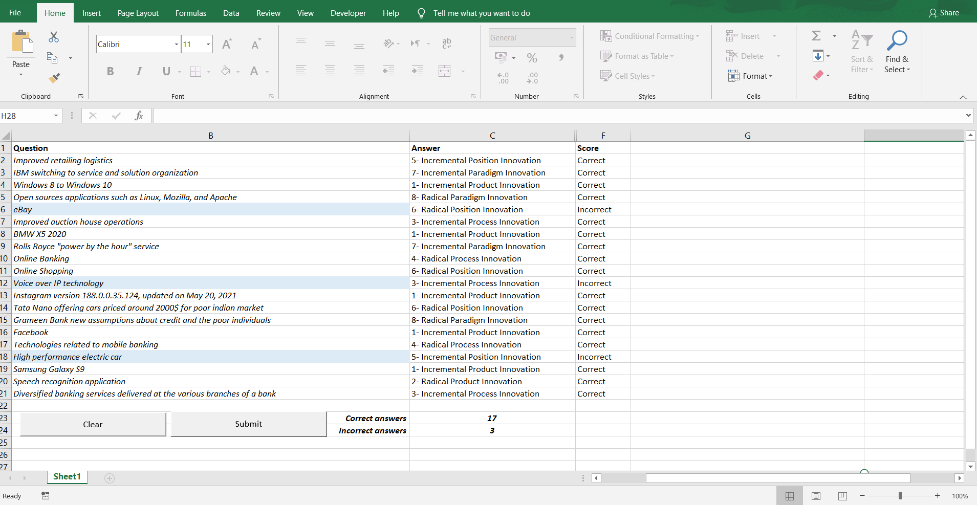 hello this is an excel sheet, first column has a