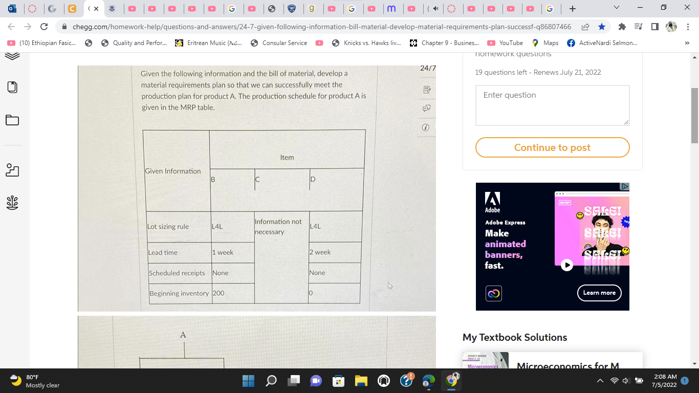 O|G | C (X 80F Mostly clear & go G M | O | (