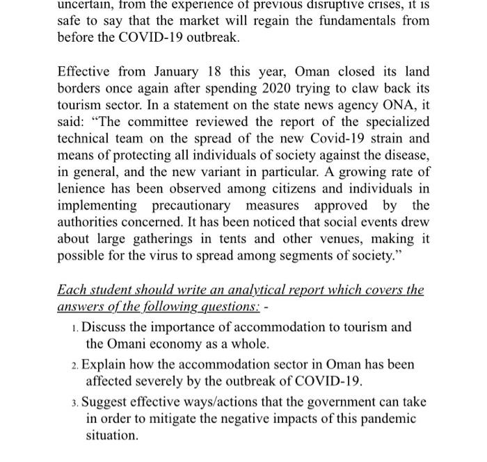 Case Study guidelines Description and Marking