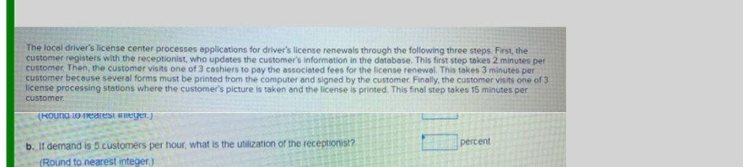 Operations Management The local driver's license